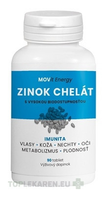 MOVit Zinok Chelát 15 mg