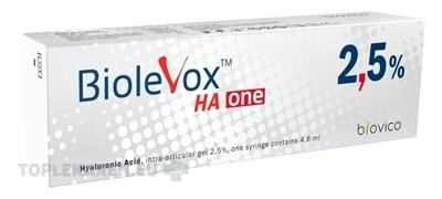 BIOLEVOX HA ONE 2,5% intraartikulárny roztok