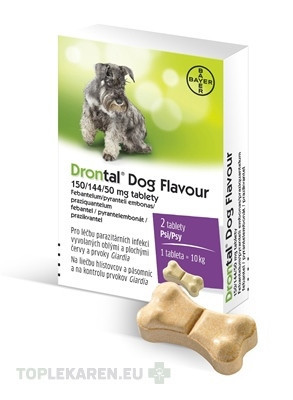 Drontal Dog Flavour 150/144/50 mg tablety