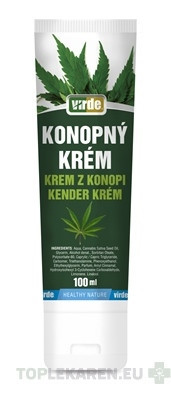 VIRDE KONOPNÝ KRÉM - rýchla úľava a uvoľnenie