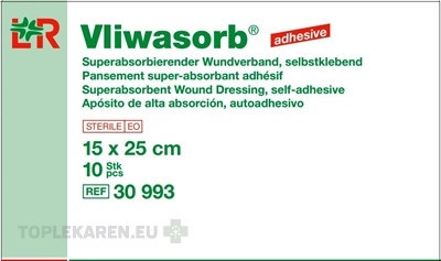 VLIWASORB adhesive Krytie na rany 15x25 cm