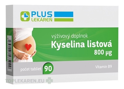 PLUS LEKÁREŇ Kyselina listová 800 μg