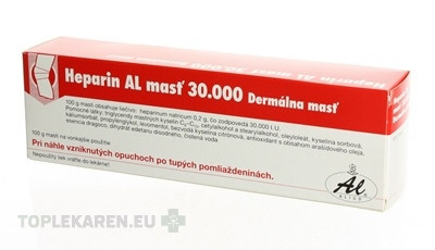 Heparin AL masť 30 000