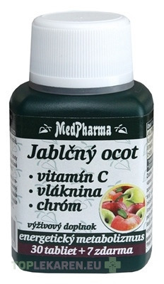 MedPharma JABLČNÝ OCOT, VIT C, VLÁKNINA, CHRÓM