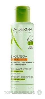 A-DERMA EXOMEGA CONTROL GEL LAVANT ÉMOLLIENT 2EN1