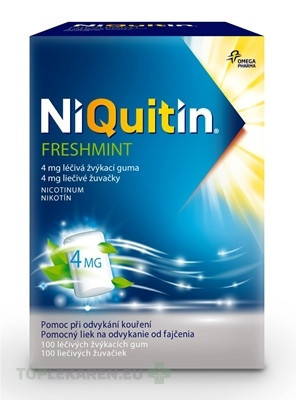 NiQuitin Freshmint 4 mg liečivé žuvačky