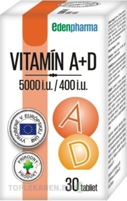 EDENPharma VITAMÍN A + D3 (5000 I.U./ 400 I.U.)