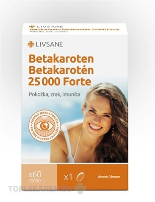 LIVSANE Betakarotén 25 000 Forte