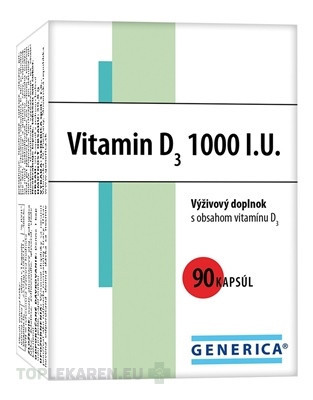 GENERICA Vitamin D3 1000 I.U.