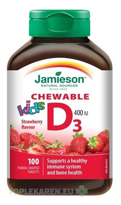 JAMIESON VITAMÍN D3 KIDS 400 IU jahoda
