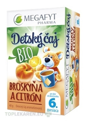 MEGAFYT Detský čaj BIO BROSKYŇA A CITRÓN