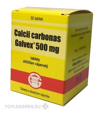 Calcii carbonas Galvex 500 mg