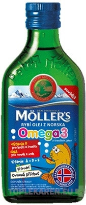 MOLLER´S Omega 3 RYBÍ OLEJ Ovocná aróma