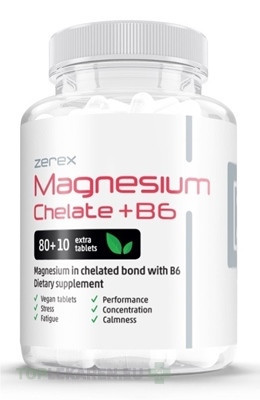 Zerex Magnézium v chelátovej forme + B6