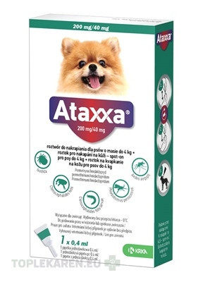 Ataxxa 200 mg/40 mg (psy do 4kg)