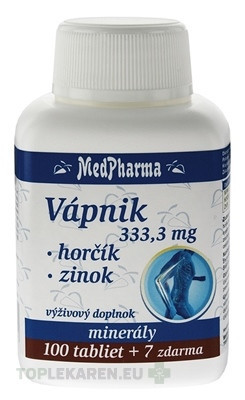 MedPharma VÁPNIK 333,3 mg + Horčík + Zinok