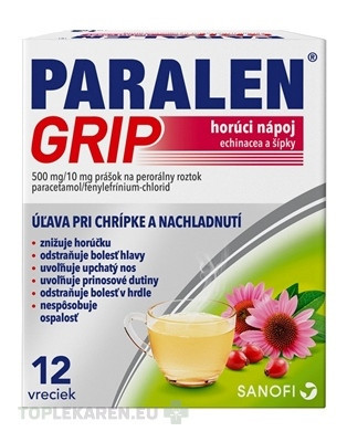 PARALEN GRIP horúci nápoj echinacea a šípky