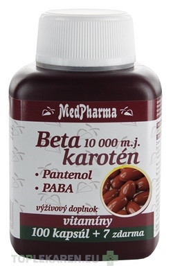 MedPharma BETAKAROTÉN 10 000 m.j.+Pantenol+PABA