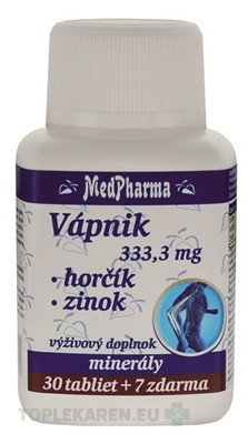 MedPharma VÁPNIK 333,3 mg + Horčík + Zinok