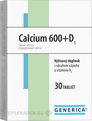 GENERICA Calcium 600+D3