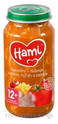 Hami príkrm Makaróny s duseným bravčovým,