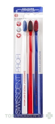 SWISSDENT PROFI Colours Soft-Medium zubná kefka