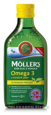 MOLLER´S Omega 3 RYBÍ OLEJ Citrónová príchuť