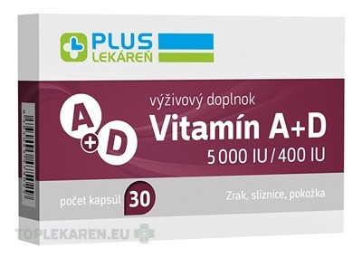 PLUS LEKÁREŇ Vitamín A+D 5000 IU/400 IU