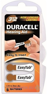 DURACELL HA 312 EASYTAB 1.4V batérie