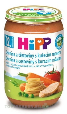 HiPP BIO Zelenina a cestoviny s kuracím mäsom