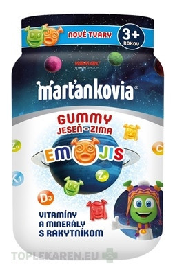 WALMARK Marťankovia GUMMY JESEŇ - ZIMA EMOJIS