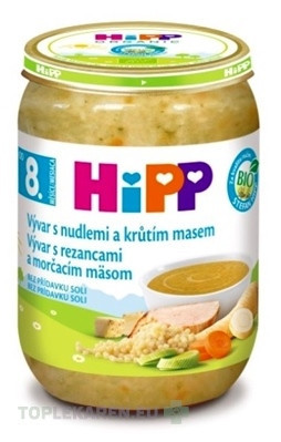 HiPP BIO Vývar s rezancami a morčacím mäsom