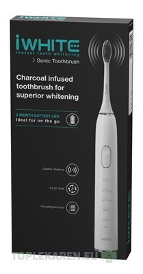 iWHITE Sonická zubná kefka s čiernym uhlím