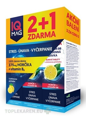 IQ MAG HORČÍK 375 mg + Vitamín B6