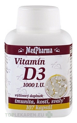 MedPharma Vitamín D3 1000 I.U.