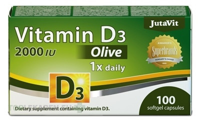 JutaVit Vitamín D3 2000 IU (50 µg) Oliva