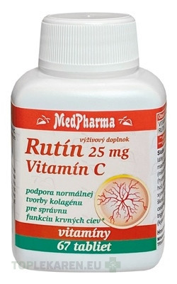 MedPharma RUTÍN 25 mg + Vitamín C 100 mg