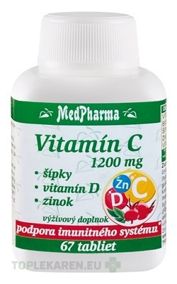 MedPharma Vitamín C 1200 mg - šípky, vit. D, zinok