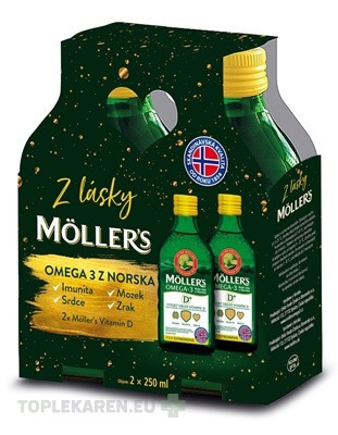 MOLLER´S Omega 3 RYBÍ OLEJ + vitamín D