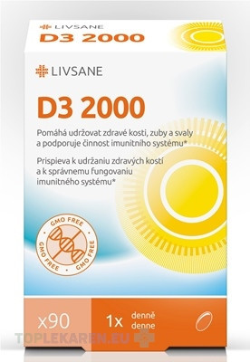 LIVSANE Vitamín D3 2000 IU