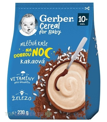 Gerber Cereal Mliečna KAŠA Dobrú noc Kakaová