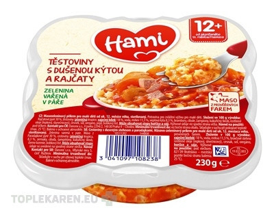 Hami Cestoviny s duseným stehnom a paradajkami