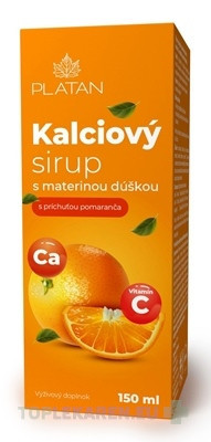 PLATAN Kalciový sirup s materinou dúškou