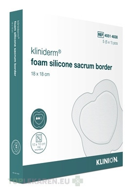 Kliniderm foam silicone sacrum border