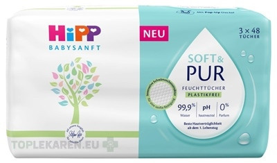 HiPP BABYSANFT SOFT & PUR Čistiace vlhčené obrúsky