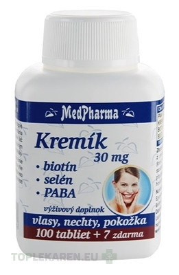 MedPharma KREMÍK 30mg+Biotín+Selén+PABA