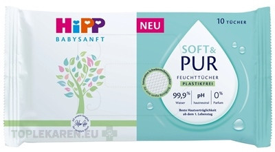 HiPP BABYSANFT SOFT & PUR Čistiace vlhčené obrúsky