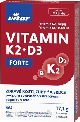 VITAR VITAMIN K2 + D3 FORTE