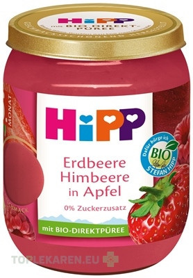 HiPP Príkrm BIO Jablko, jahody a maliny