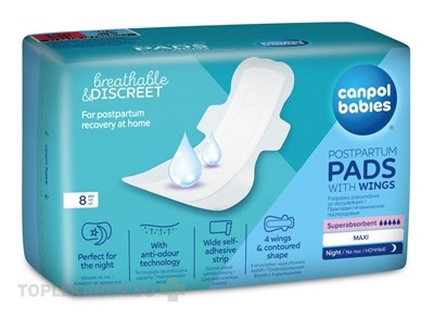 Canpol babies Popôrodné vložky s krídelkami Maxi